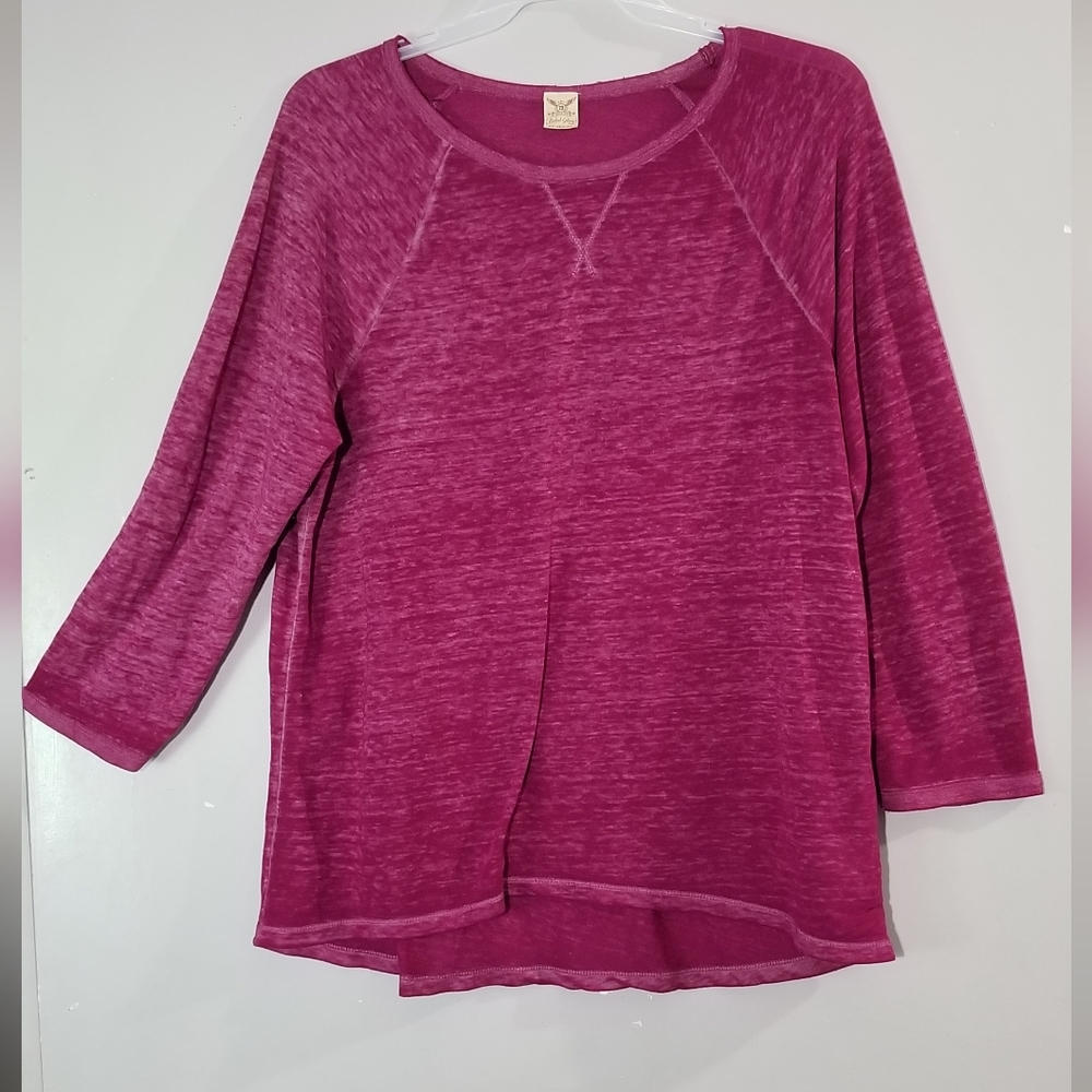 Fade Glory (xl 16-18) purpley pink thin quarter sleeve top